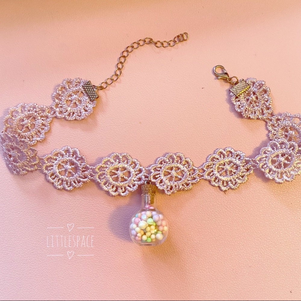 Handmade Potion Bottle Lace Choker 🌸 - Picture 3 of 4